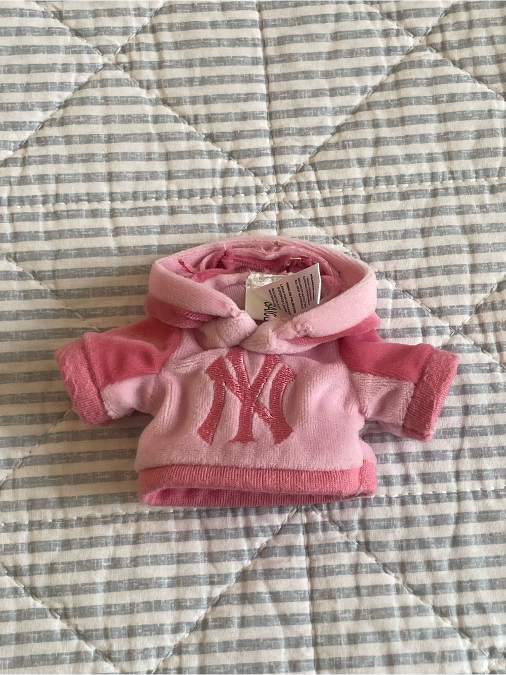 Pink NY Logo Hoodie for Kids stuffed animal or doll